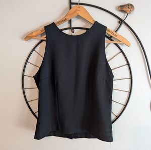 Vintage Smart Set Women's Navy Sleeveless Blouse Size Small